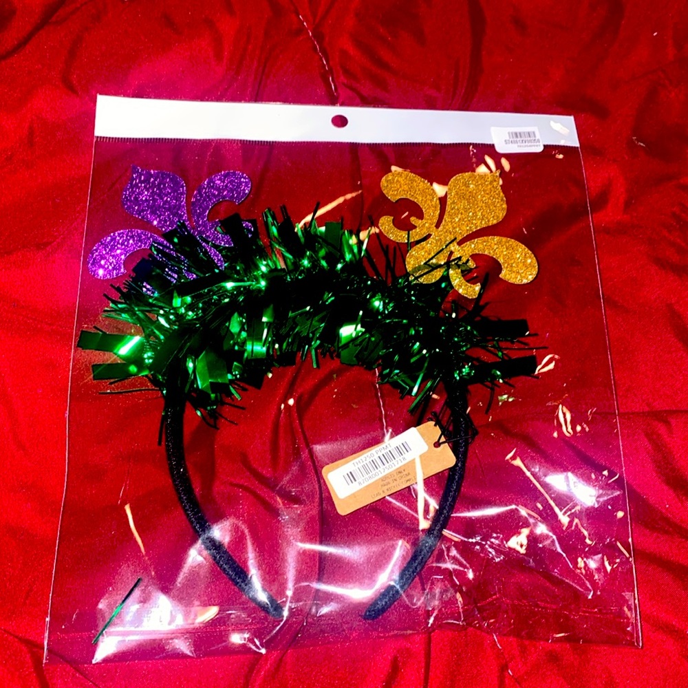 Green, gold, and purple NOLA Mardi Gras headband!